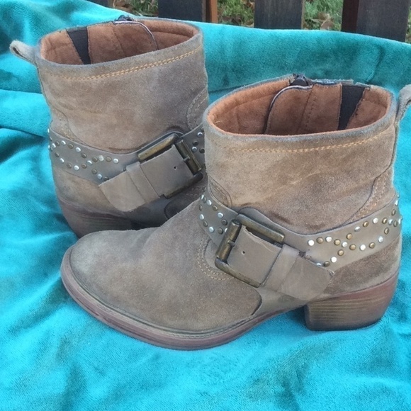 Josef Seibel Toni Taupe Studded Ankle Boots Sz 6 - Picture 4 of 6